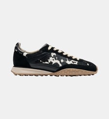 Baskets basses Bridge MKII Cow Print Black en cuir et nylon Hoff