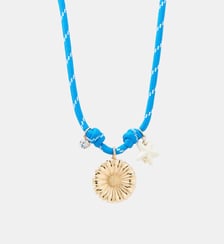 Collier cordons bleu à charms fleur Balaboosté