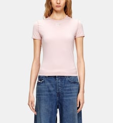 T-shirt ajustée avec ovale D métallique Diesel