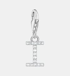 Thomas Sabo Pendentif Charm lettre I avec pierres blanches argent Argent sterling 925 Thomas Sabo