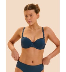Soutien-gorge décolleté carré en spacer 3D - Bleu pétrole Simone Pérèle