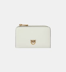 Mini portefeuille en cuir avec love birds Pinko