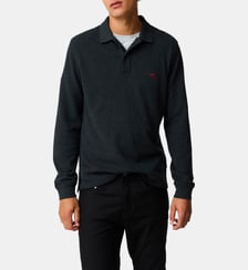 Polo uni slim en coton à manches longues The Gunn Rodd & Gunn