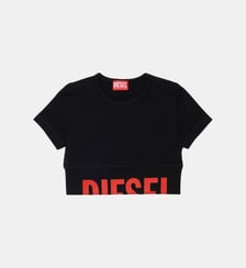 T-shirt col ras du cou avec logo Diesel Kids