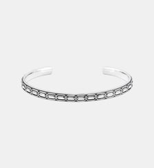 Mince Bracelet rigide écailles de crocodile, argent noirci Thomas Sabo