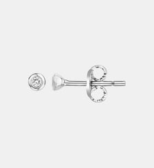 Boucles d'oreilles puces Pure | Essentielle en Argent avec diamant blanc La Garçonne Diamant
