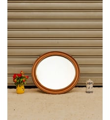 Miroir ovale en bois Georges N°1518 - Produit chiné Debongout