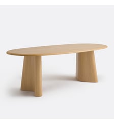 Table à manger, ovale, en plaqué chêne, 6 à 8 couverts La Redoute Interieurs