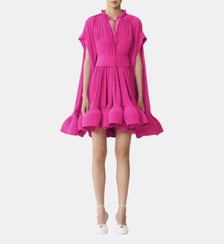 Robe Courte En Charmeuse Lanvin