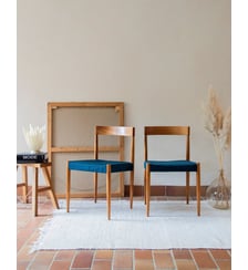 Paire de chaises en teck blond Alma N°971- Produit chiné Debongout