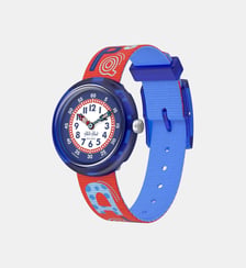 Montre Classroom creations Bleu, Blanc FBNP244 Flik Flak