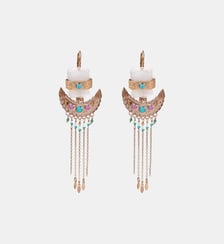 Boucles d'oreilles pendantes perles et chaînes LOMBOK Hipanema