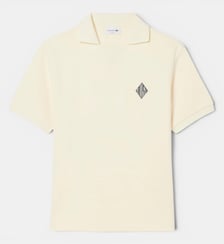 Polo loose fit molleton avec badge Lacoste