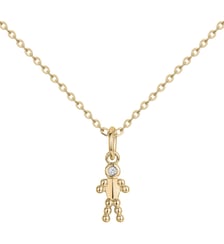 Collier Petit précieux en Plaqué Or avec diamant blanc La Garçonne Diamant