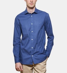 Chemise bleu en voile de coton coupe droite Atelier Privé