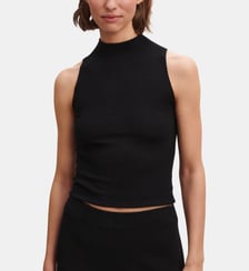 Top slim sans manches en cachemire et soie Bompard