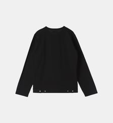 cardigan Pressions en jersey de coton noir Agnès b.