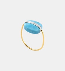 Bague, turquoise, diamants, or jaune Morganne Bello