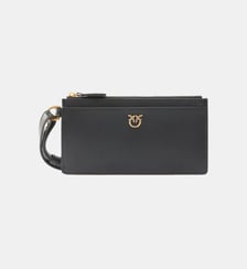 Porte-cartes rectangulaire en cuir avec dragonne Pinko