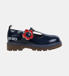 Ballerines en cuir avec boucle Kenzo Kids
