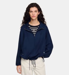 Blouson oversize col montant brodé Sandro