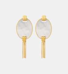 Boucles d'oreilles tiges percées   doré à l'or fin - Ashanti Satellite