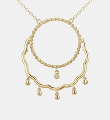 Collier mono-motif Épisode Indélébile | Médina en Plaqué Or avec diamant blanc La Garçonne Diamant