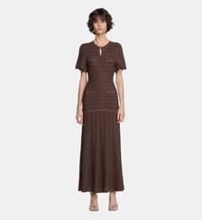 Robe longue maille strassée Sandro