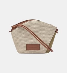 Sac à bandoulière Eclipse bicolore à texture raphia Adolfo Dominguez
