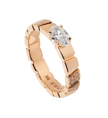 Bague Ride & Love semi-pavée 0.5 carat Oval Loyal.e Paris