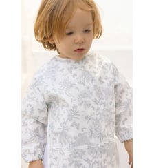 Bavoir à manches toile enduite - Imprimé inspiration Toile de Jouy Tartine Et Chocolat