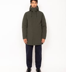 Parka noire multipoches à capuche Schott