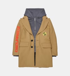 Manteau avec logo imprimé Dsquared2