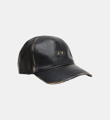 Casquette de baseball en simili cuir Diesel