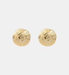 Boucles d'oreilles tiges percées  en métal doré à l'or fin  - Lucy Satellite