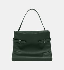Sac porté épaule modèle maxi Emie en cuir lisse et refente de velours Le Tanneur