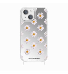 Coque de téléphone miroir marguerites avec anneaux pour iPhone 14 La Coque Française