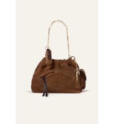 Sac S Suede Mini June Tote Mulitpockets Ba&sh