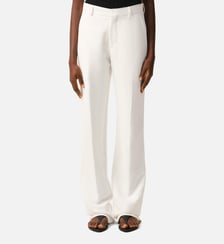Pantalon Droit Taille Basse en Lin Mélangé AMI Paris