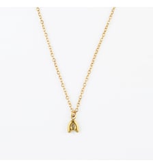 Collier pendentif lettre A acier inoxydable Balaboosté