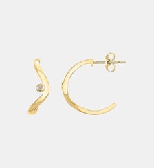 Boucles d'oreilles Épisode indélébile en Plaqué Or avec diamant blanc La Garçonne Diamant