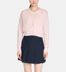 Cardigan court en laine cachemire Sandro