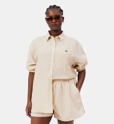 Chemise oversize lin mélangé Lacoste