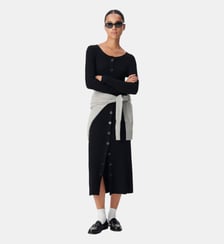 Robe midi maille boutonnée Ikks