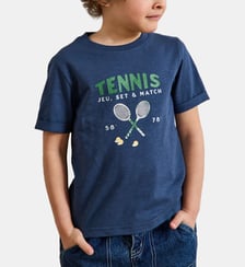 T-shirt imprimé en coton biologique Cyrillus