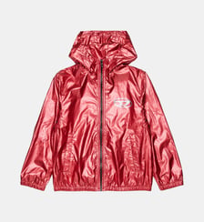 Blouson coupe-vent avec logo imprimé Diesel Kids