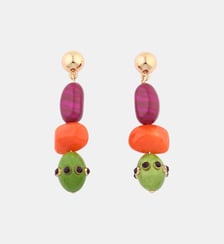 Boucles d'oreilles perles fantaisie multicolore Balaboosté
