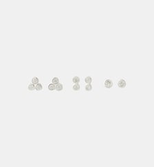 Set 3 paires de puces d'oreilles zircon - argent 925 Balaboosté