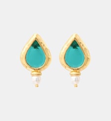 Boucles d'oreilles puces tiges percées   doré à l'or fin - Bysance Satellite