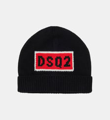 Bonnet en laine avec logo Dsquared2